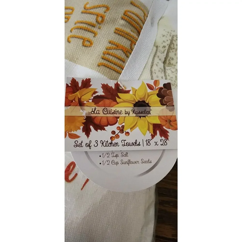 Total Of 6 Seasonal Kitchen Towels (Two Sets Of 3)